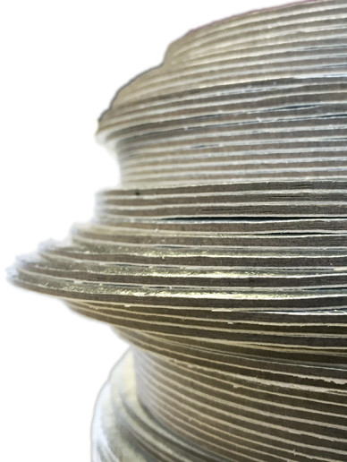 8" Round Silver Single Thick Cut Edge Cake Card (1.8mm Thick)